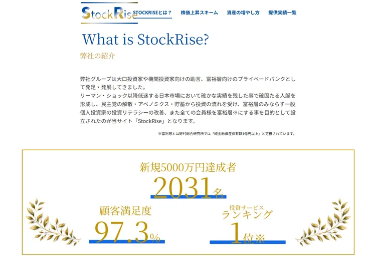StockRiseとは？利用者の評判やサービス内容・サポートを徹底解説